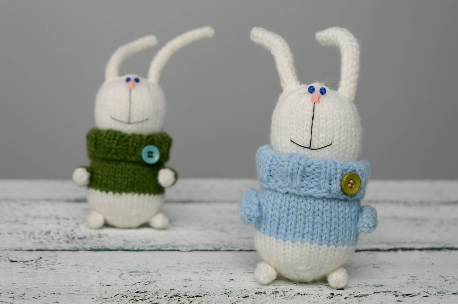 Soft knitted toy Rabbit photo 5