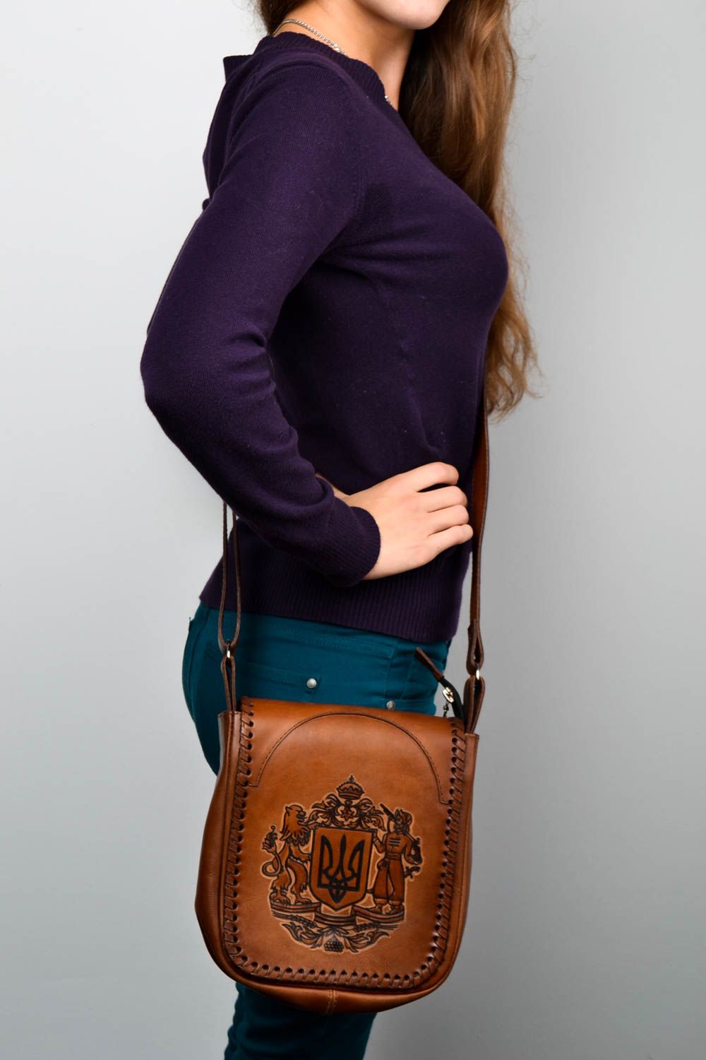 Leather purse stylish accessories fashion shoulder bag elegant purse for girls photo 1