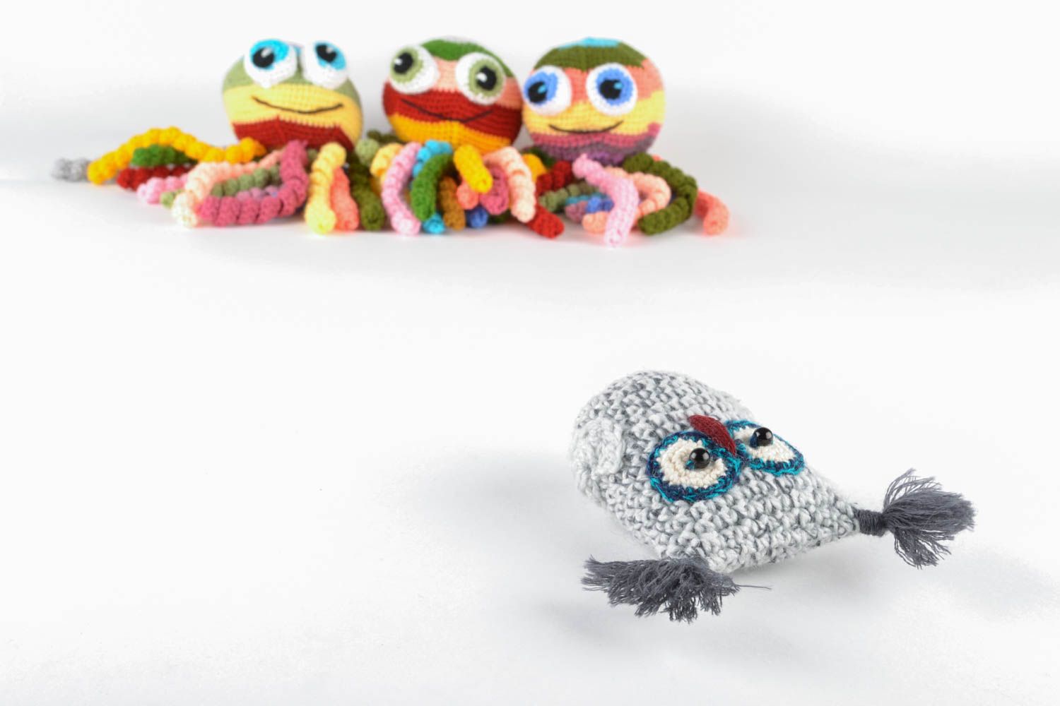 Soft crochet toy Surprised Owl photo 5