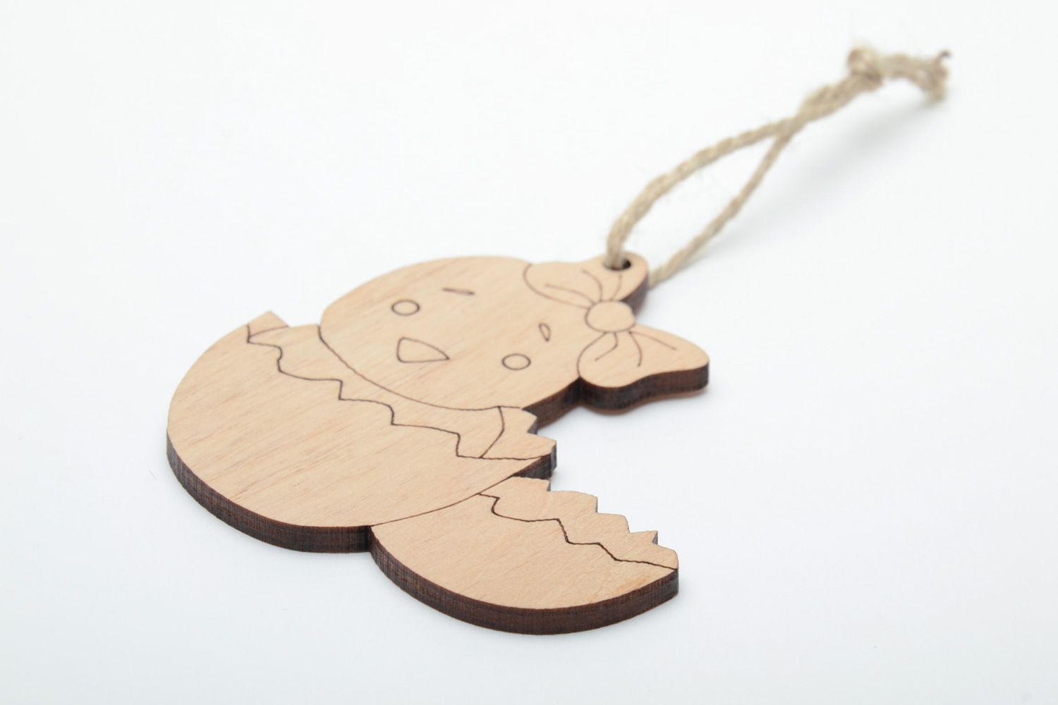 Craft blank pendant for painting in the shape of chicken in egg photo 4