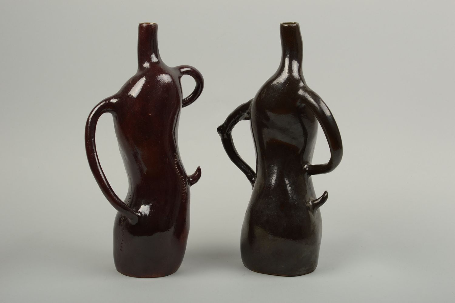 Botellas de barro hechas a mano vajilla de cerámica objetos de decoración foto 1
