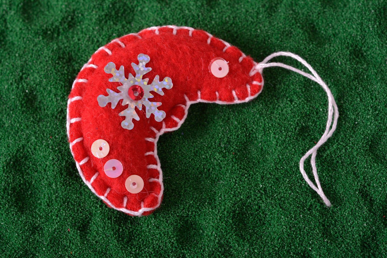 Handmade felt toy for New Year tree Christmas decor ideas unusual felt souvenir  photo 1