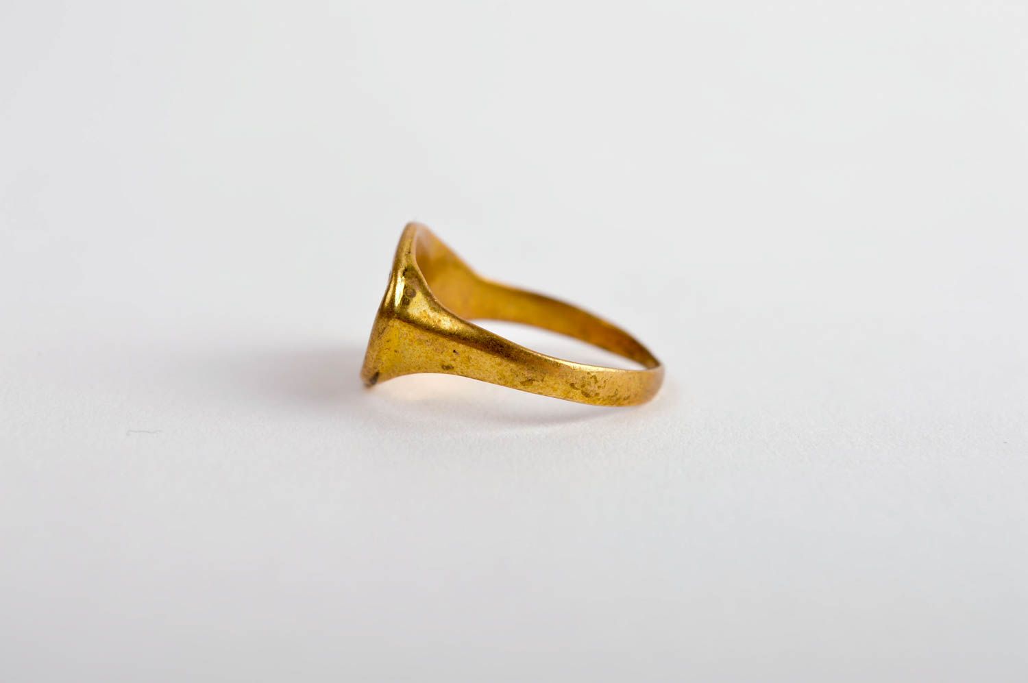 Кольцо ручной работы оригинальное кольцо женский перстень металлический перстень фото 3