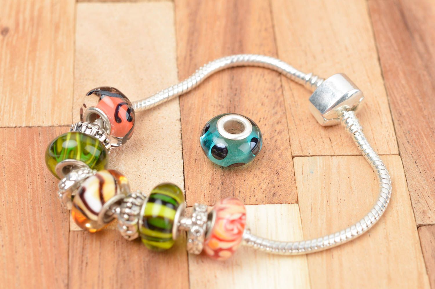 Stylish handmade glass bead lampwork glass beads jewelry making ideas gift ideas photo 4