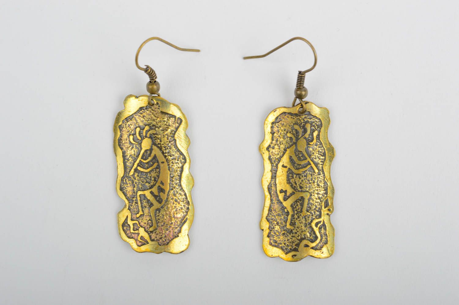 Handmade earrings metal jewelry earrings for women designer accessories  photo 1