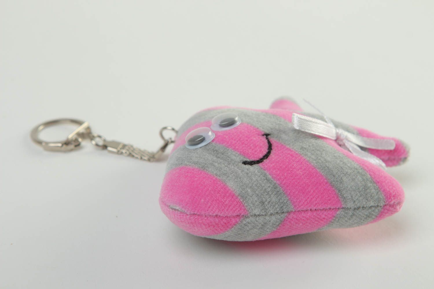 Schlüssel Anhänger handmade Schlüsselanhänger Fisch Designer Accessoire rosa foto 3