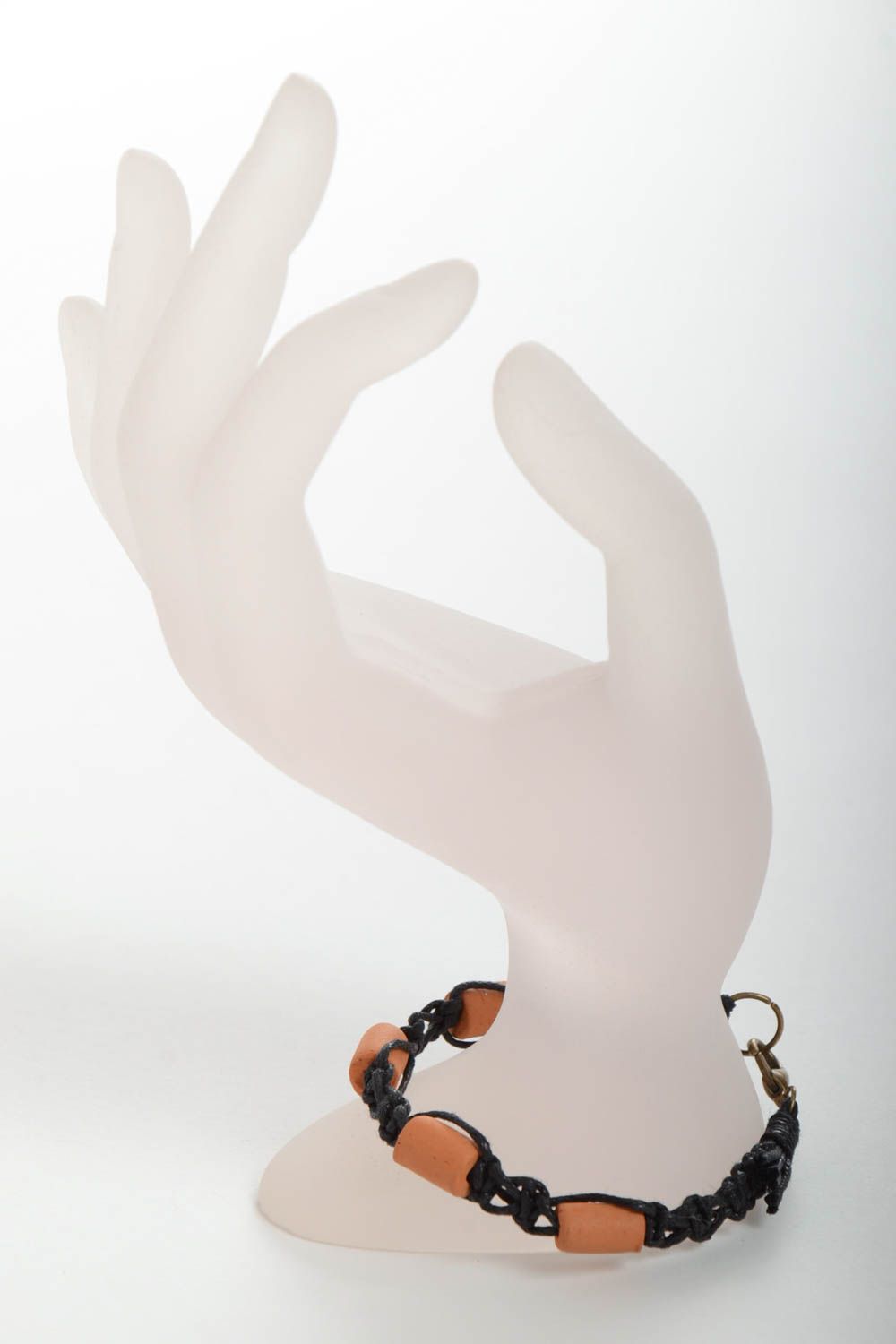 Handmade Armband Schmuck für Frauen Armband mit Kugeln aus Ton Perlen foto 3