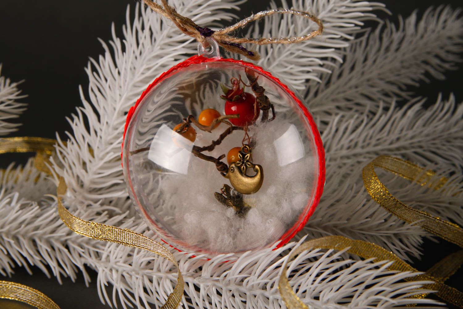 Boule de Noël faite main Décoration du sapin transparente Décoration Nouvel An photo 1