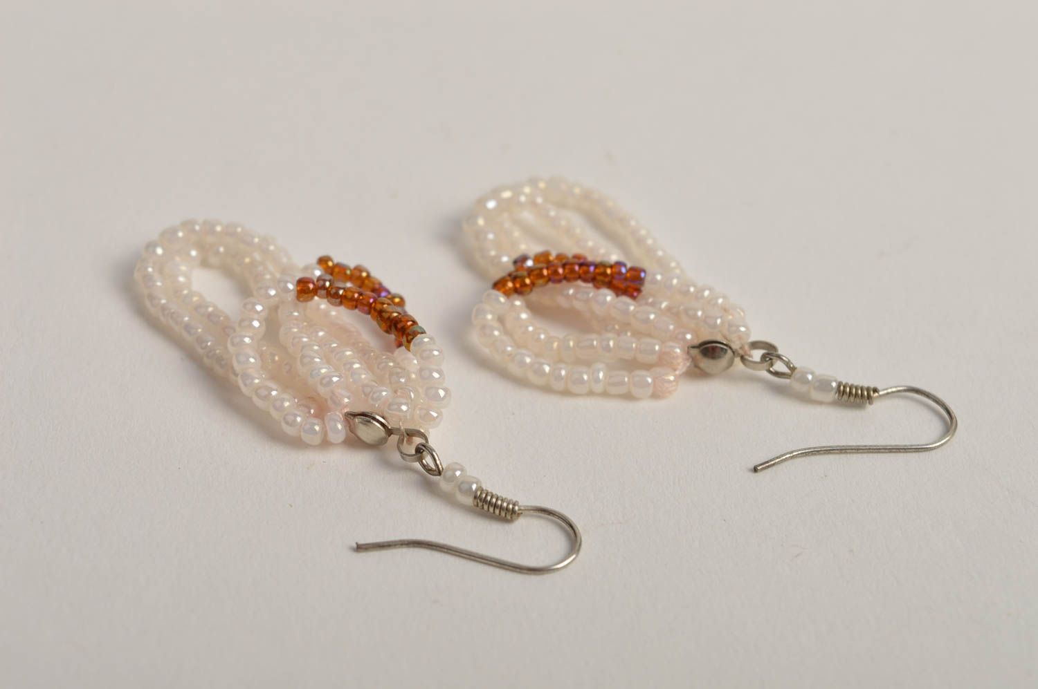 Unusual handmade beaded earrings stylish dangle earrings fashion trends photo 3