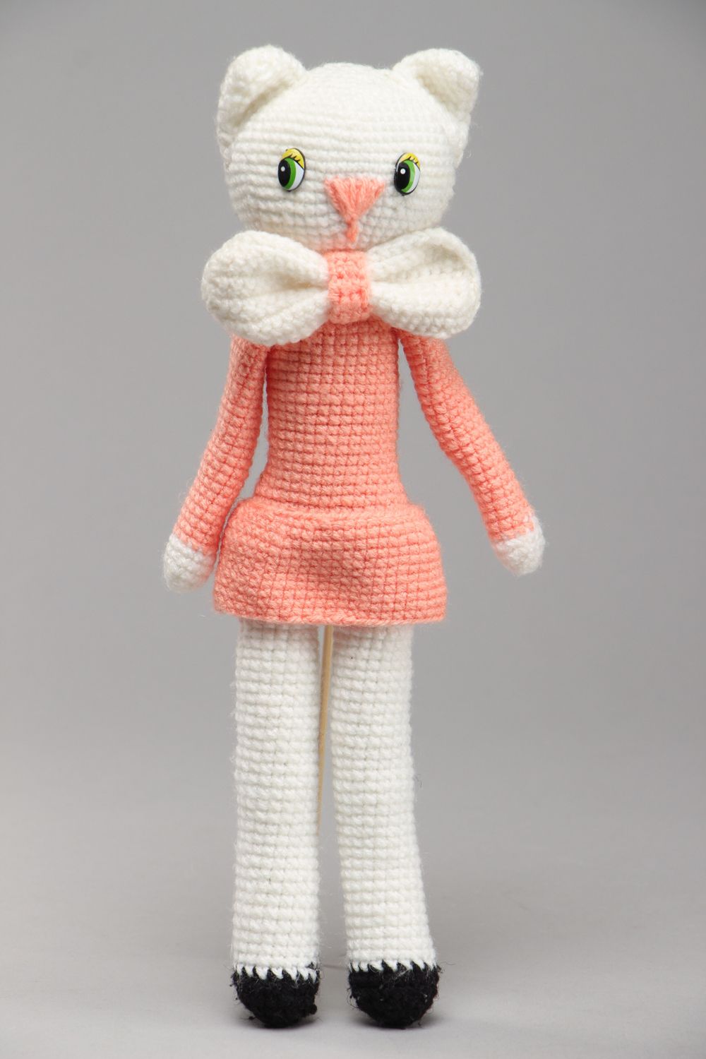 Jouet mou tricoté au crochet fait main Chat amigurumi photo 1