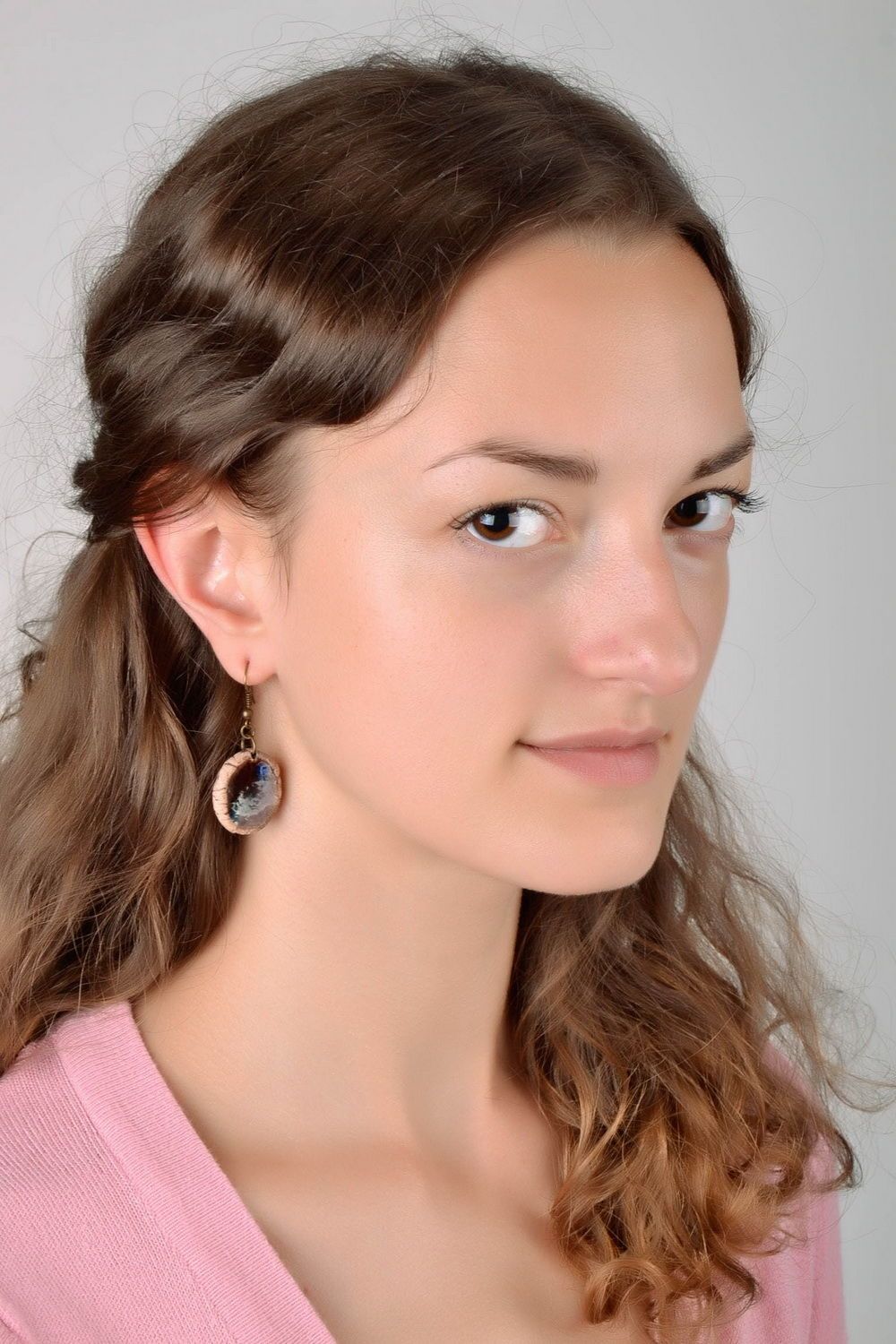 Long earrings, ceramics, glass  photo 5