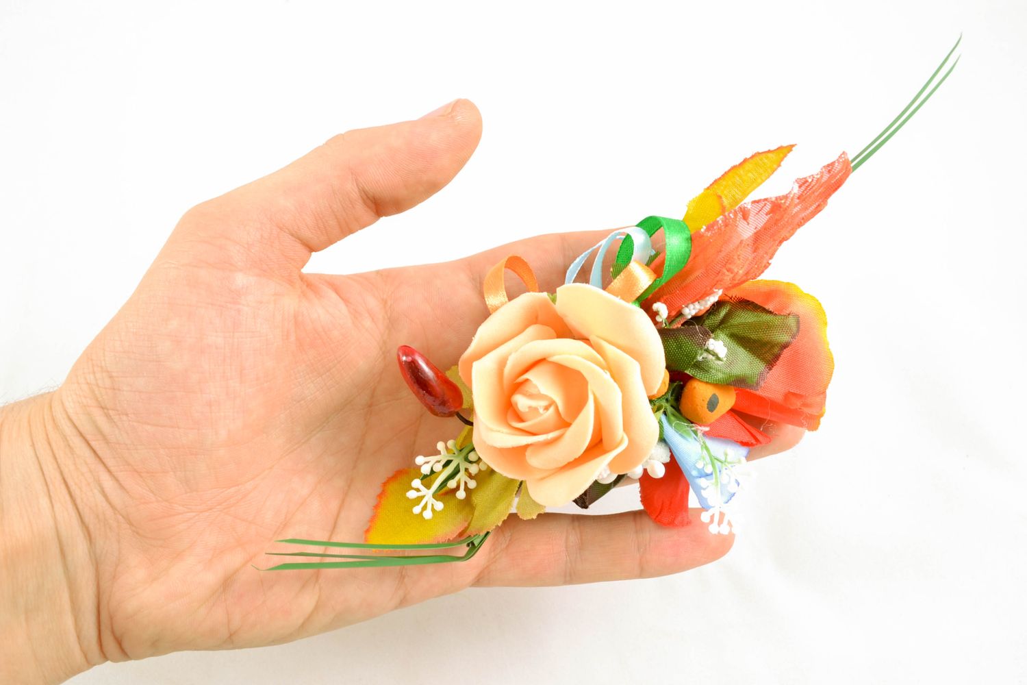 Handmade boutonniere for Easter basket photo 2