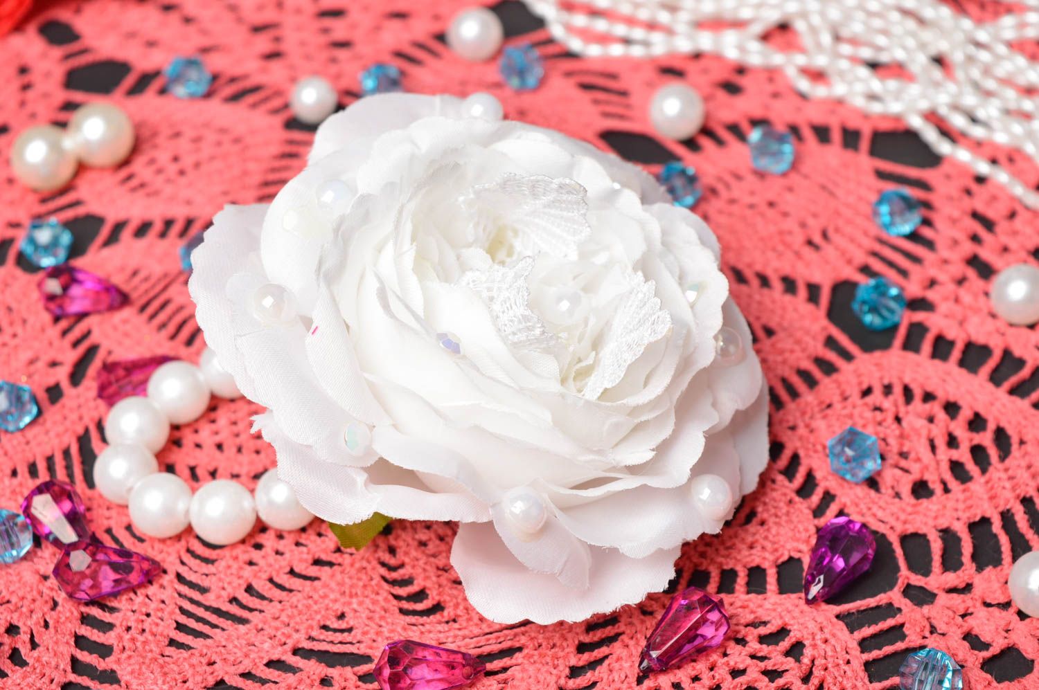 Blumen Anstecker handgefertigt Anstecker Hochzeit stilvoll Schmuck für Hochzeit foto 1