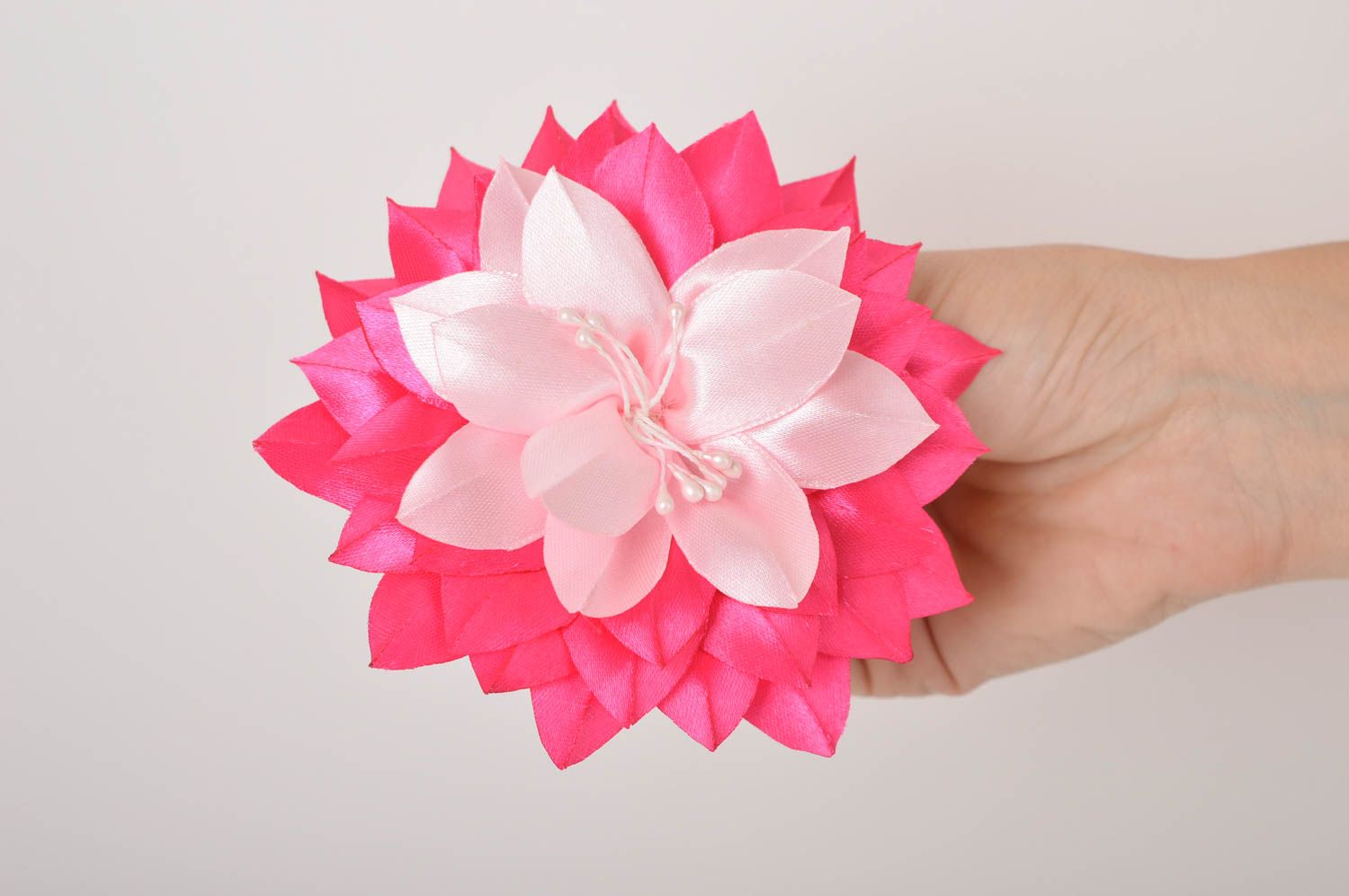 Handmade hair accessories flower hair tie ribbon hair ties gifts for girls photo 5