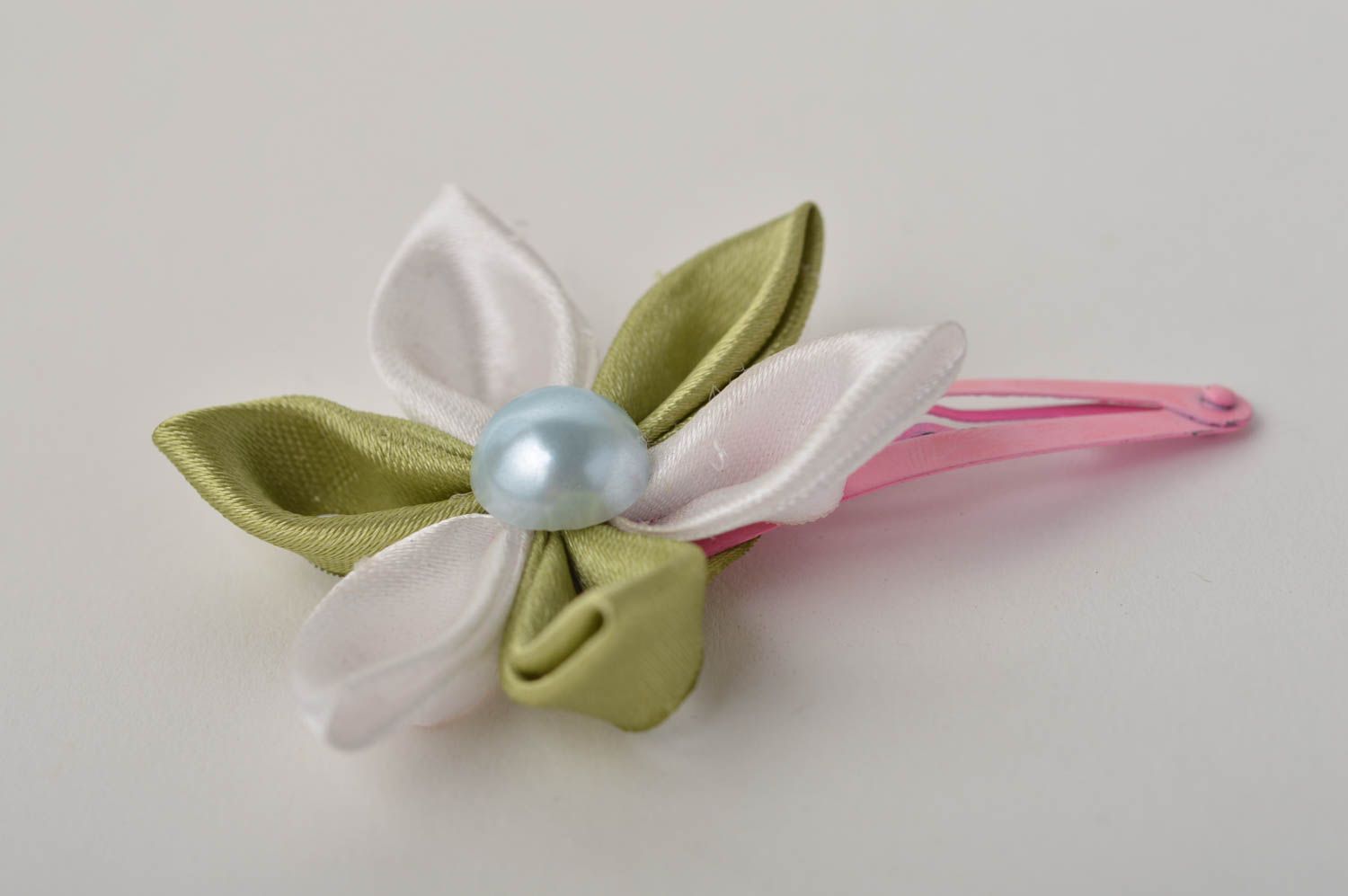 Hair jewelry handmade hair clip flower hair clip kanzashi flower gifts for kids photo 3