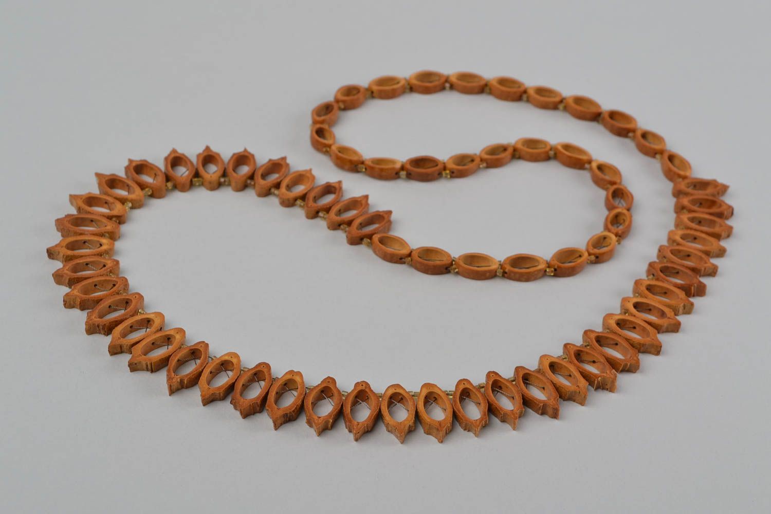 Long necklace handmade necklace wooden beads designer jewelry bead necklace photo 4