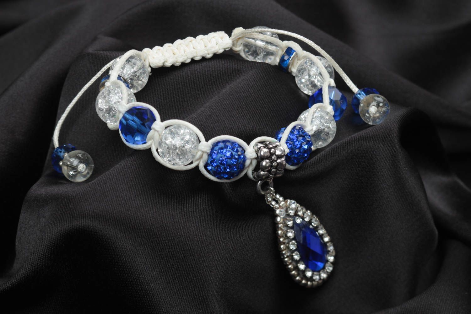 Модный браслет ручной работы браслет из бусин женский браслет с подвеской фото 2