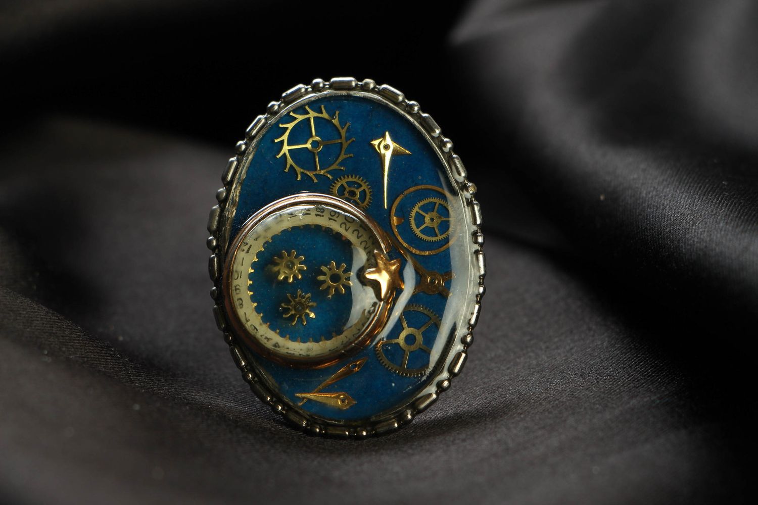 Metal ring in steampunk style photo 2