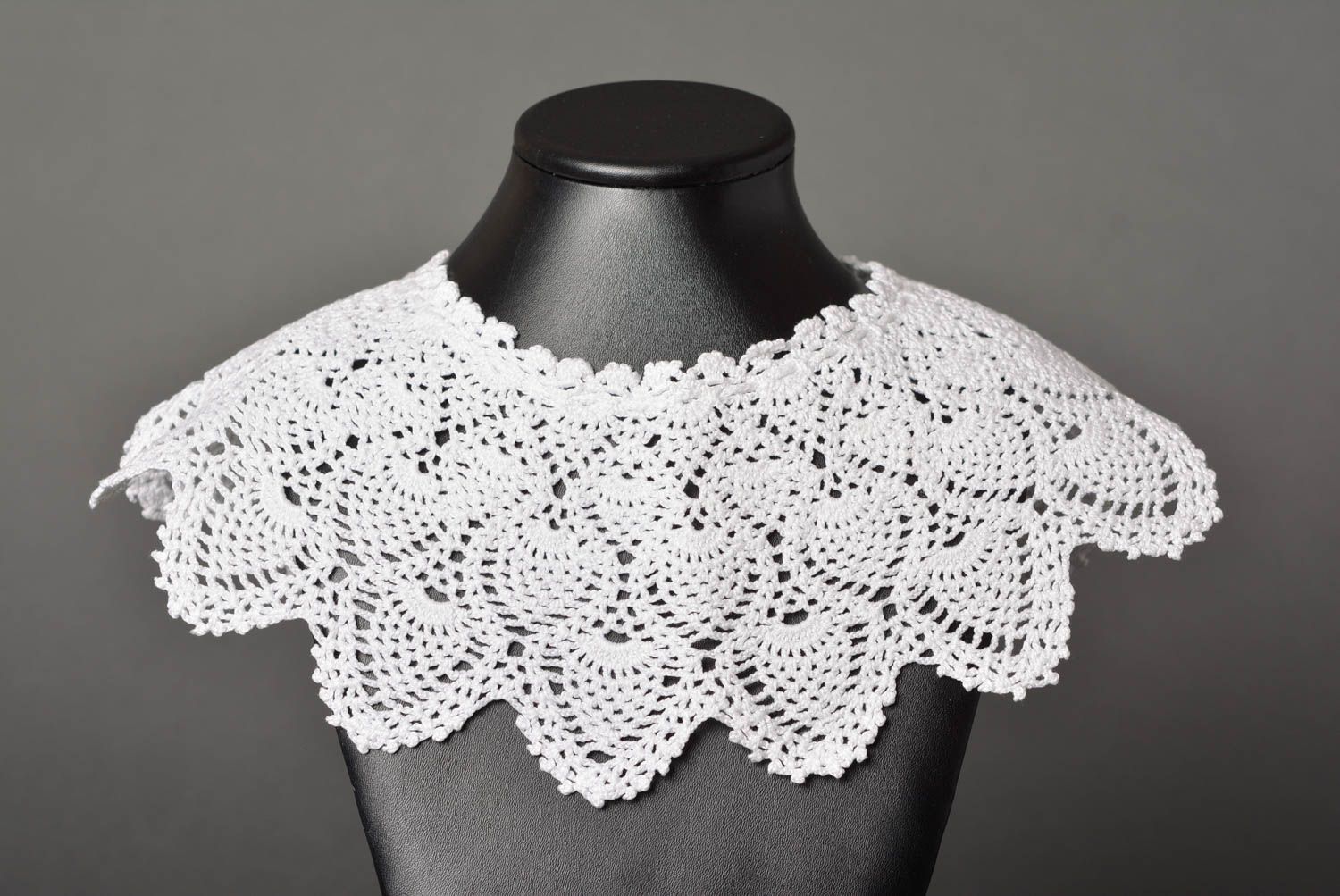 Cuello tejido a crochet hecho a mano regalo original accesorio para mujer foto 2