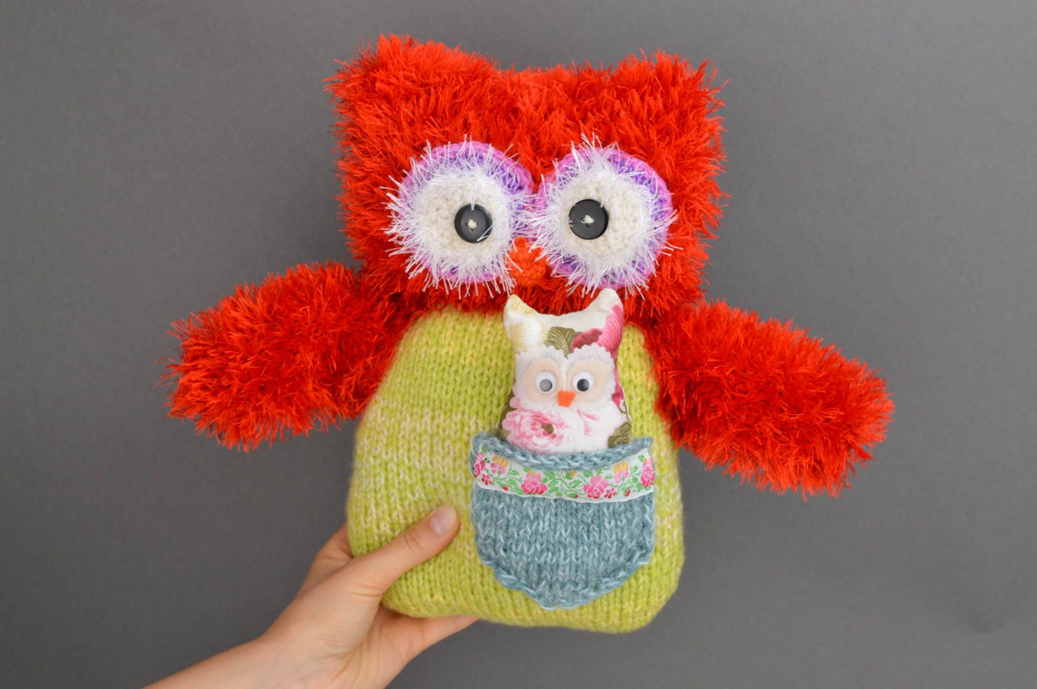 Handmade stuffed owl toy decorative soft toy gift for baby nursery decor ideas photo 5