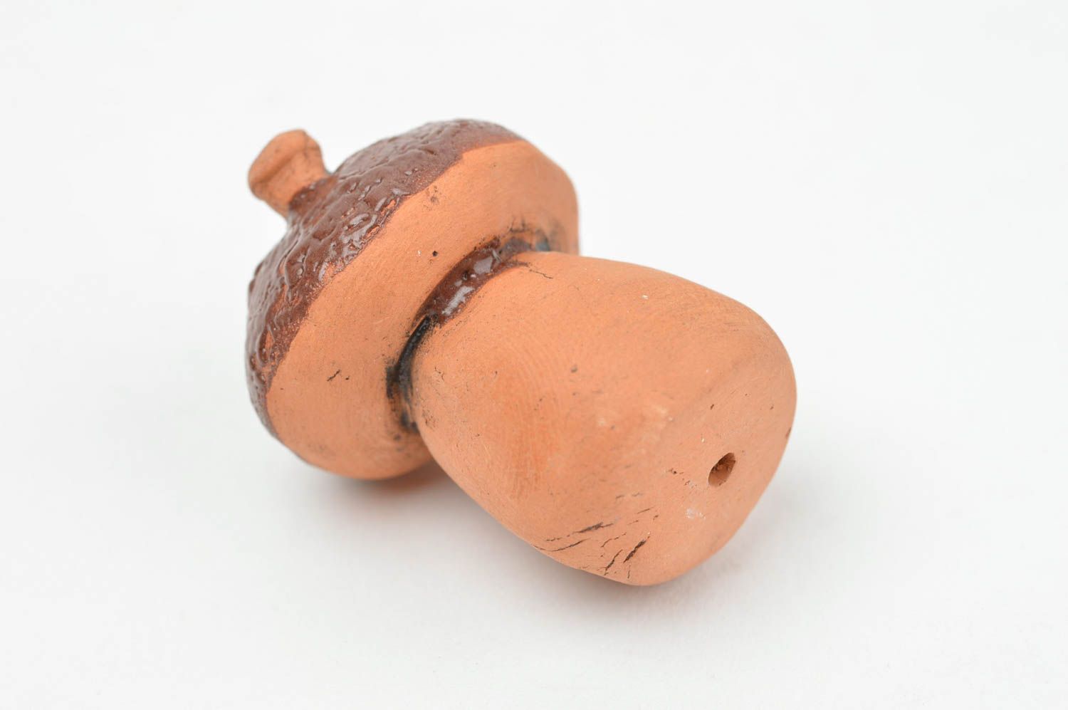 Figurine en céramique décorative faite main Champignon maisonnette avec cheminée photo 3
