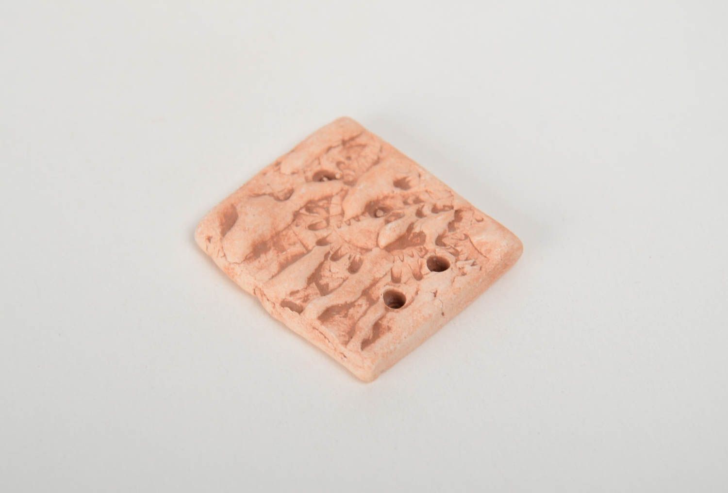 Handmade square designer clay blank for DIY pendant making  photo 4