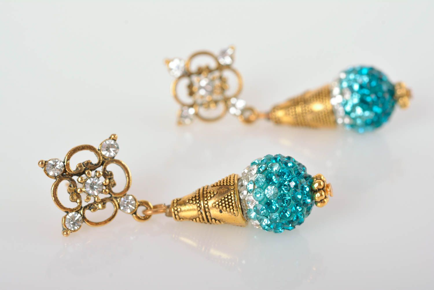 Handmade stylish cute earrings designer elegant earrings beautiful accessory photo 3