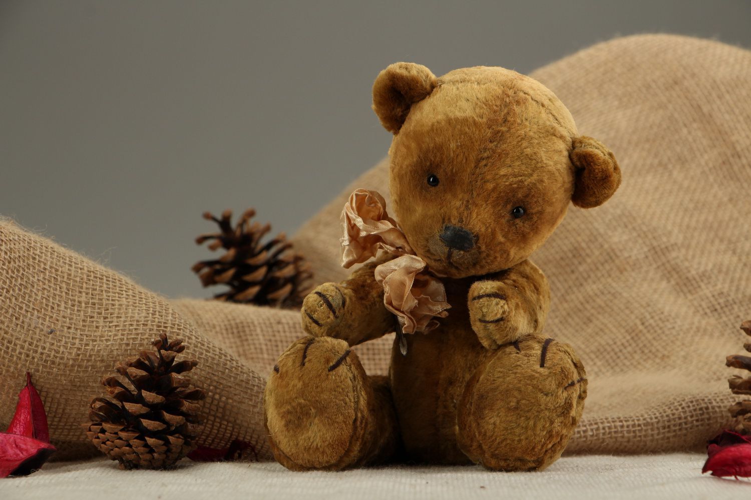 Vintage plush Teddy bear photo 6