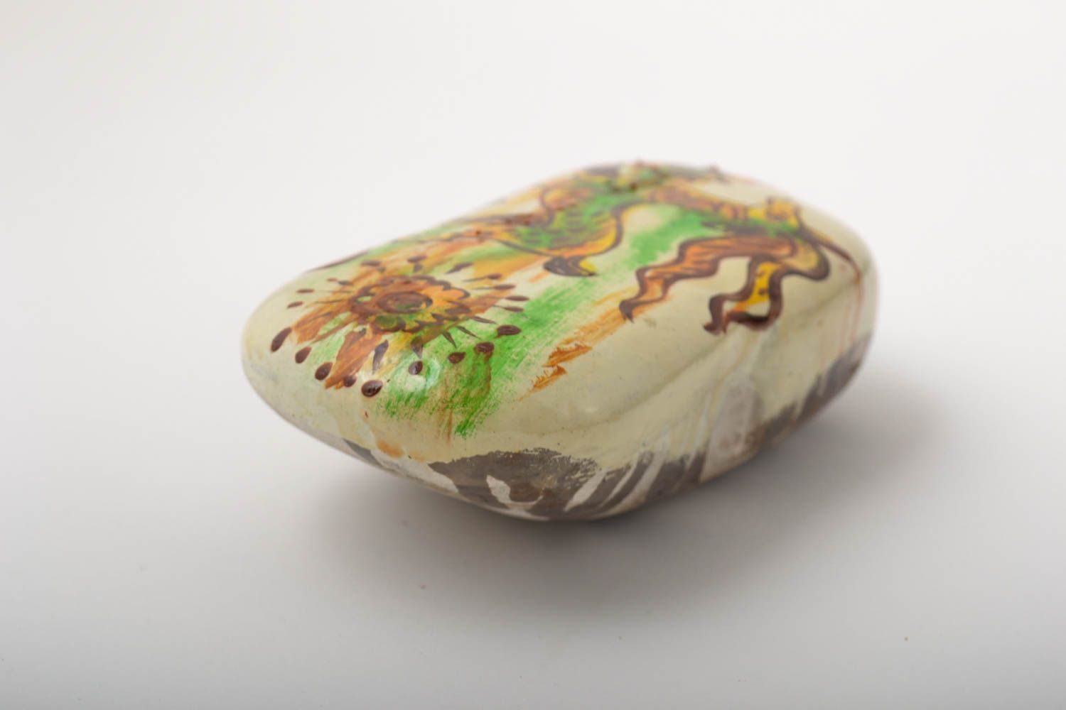 Морской камень ручной работы декор для дома раскрашенный камень оригинальный фото 4