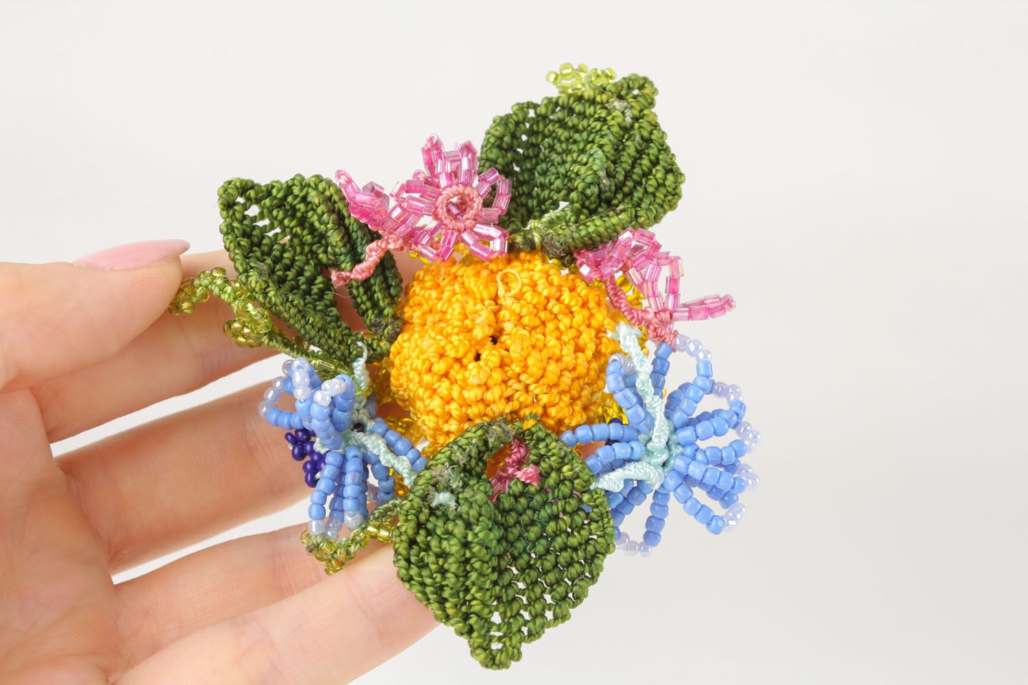 Fleur macramé ankars Fourniture bijoux faite main Loisirs créatifs Tournesol photo 4