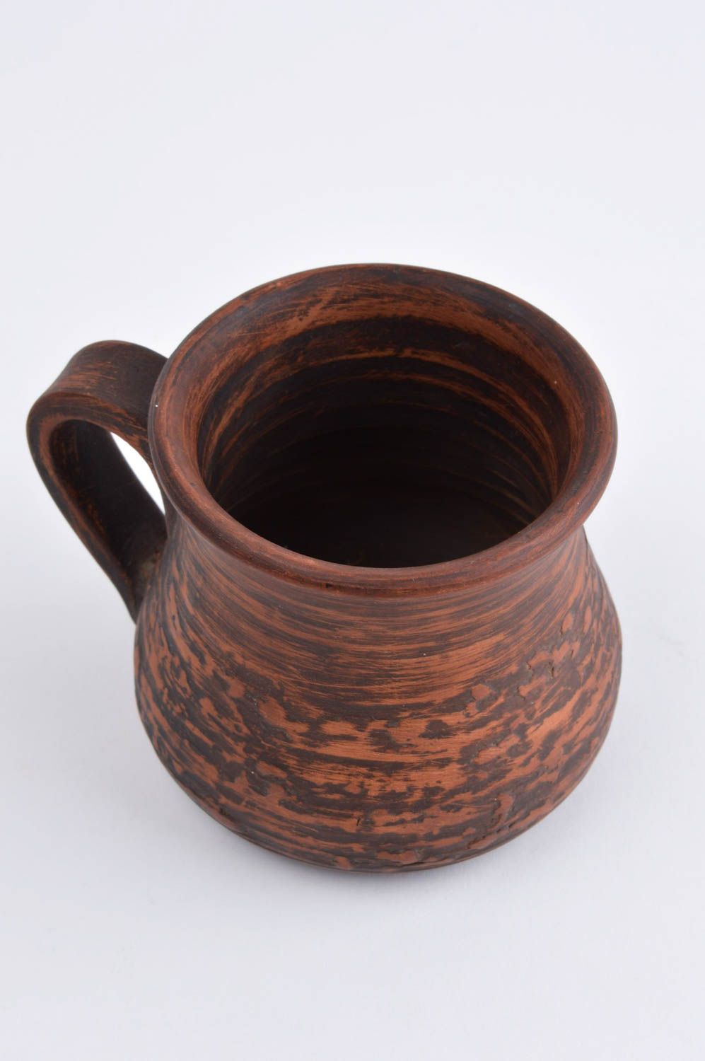 Чайная чашка ручной работы посуда для чая глиняная чашка красивая стильная фото 4