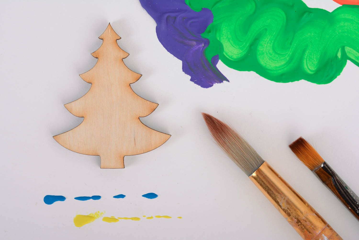 Peça em branco artesanal para criatividade Árvore de Natal foto 1