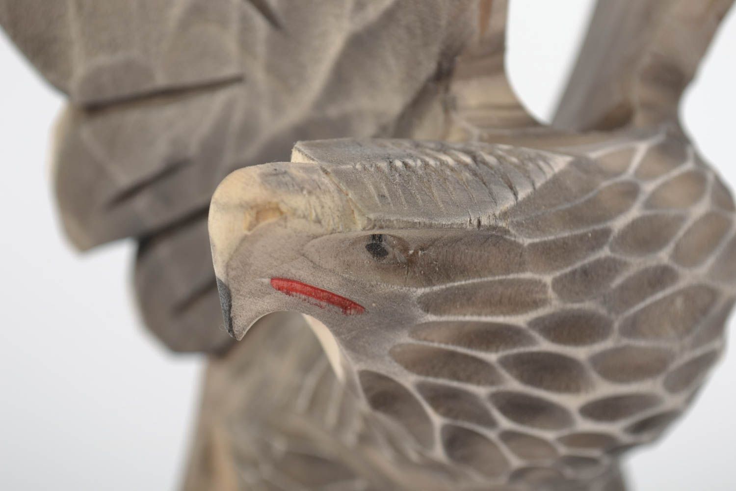 Handgemachte Figur Adler aus Holz künstlerisch stilvoll für Haus Dekor schön foto 3