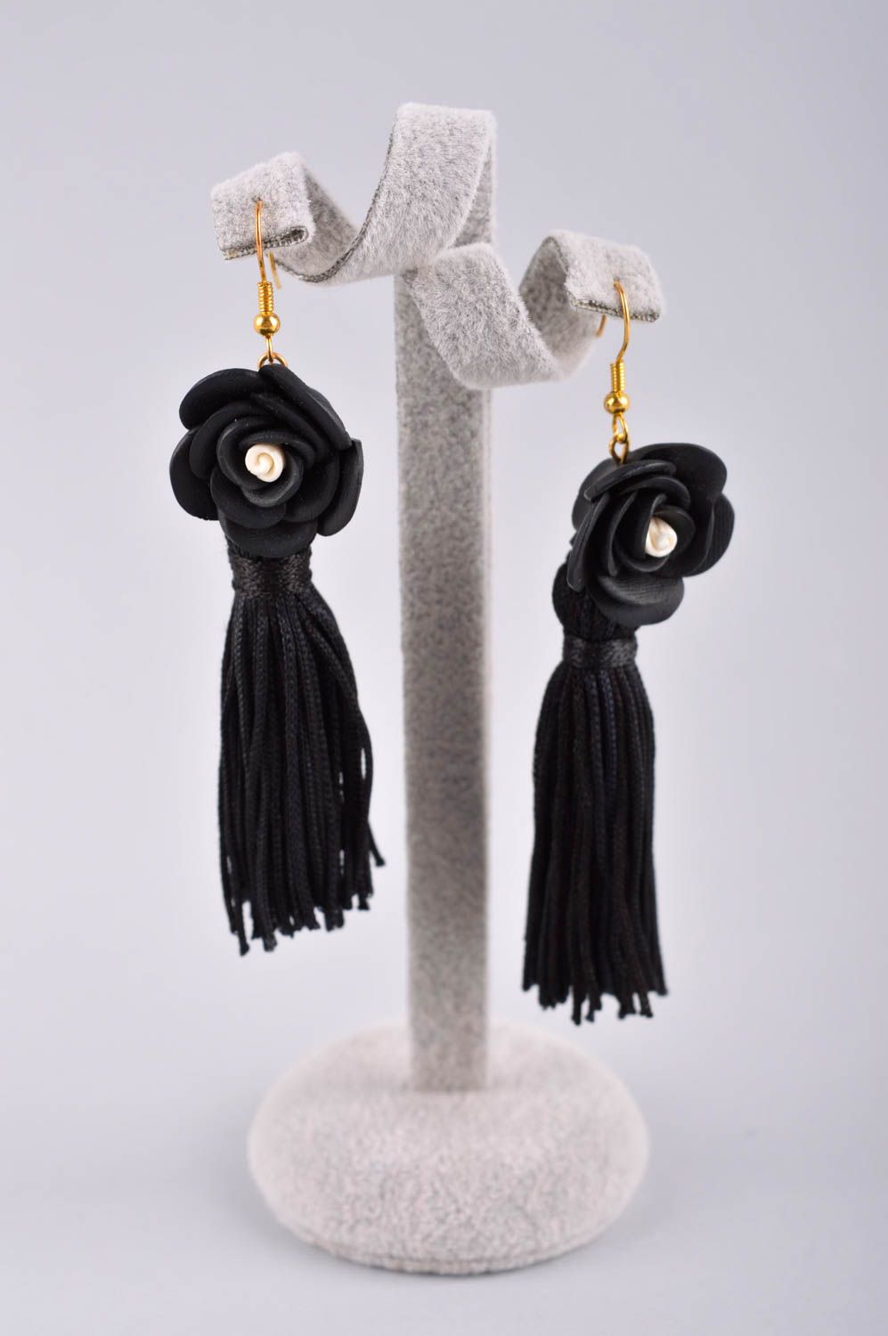 Handmade earrings clay earrings designer accessory clay jewelry gift ideas photo 2