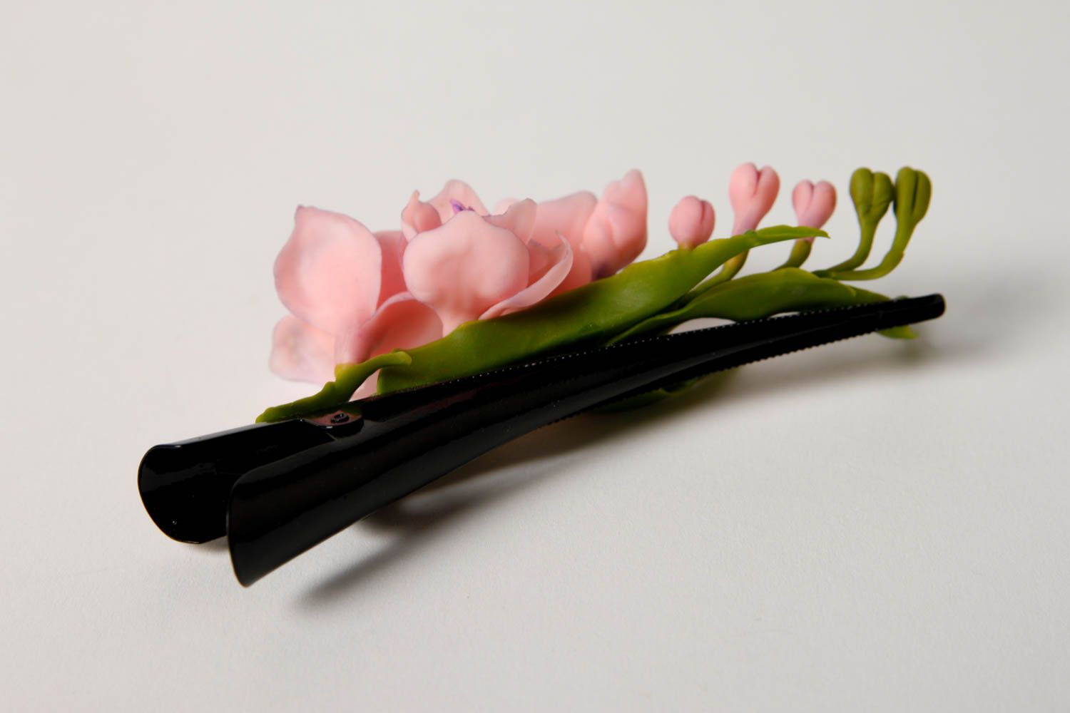 Haarspange Blume handgefertigt Damen Modeschmuck Accessoire für Haare schön foto 4