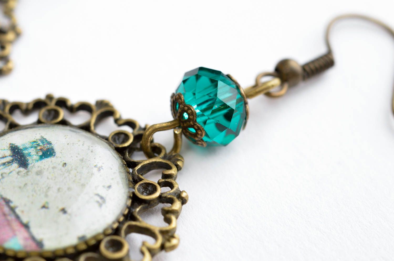 Beautiful handmade jewelry stylish cute accessory designer unusual earrings  photo 5