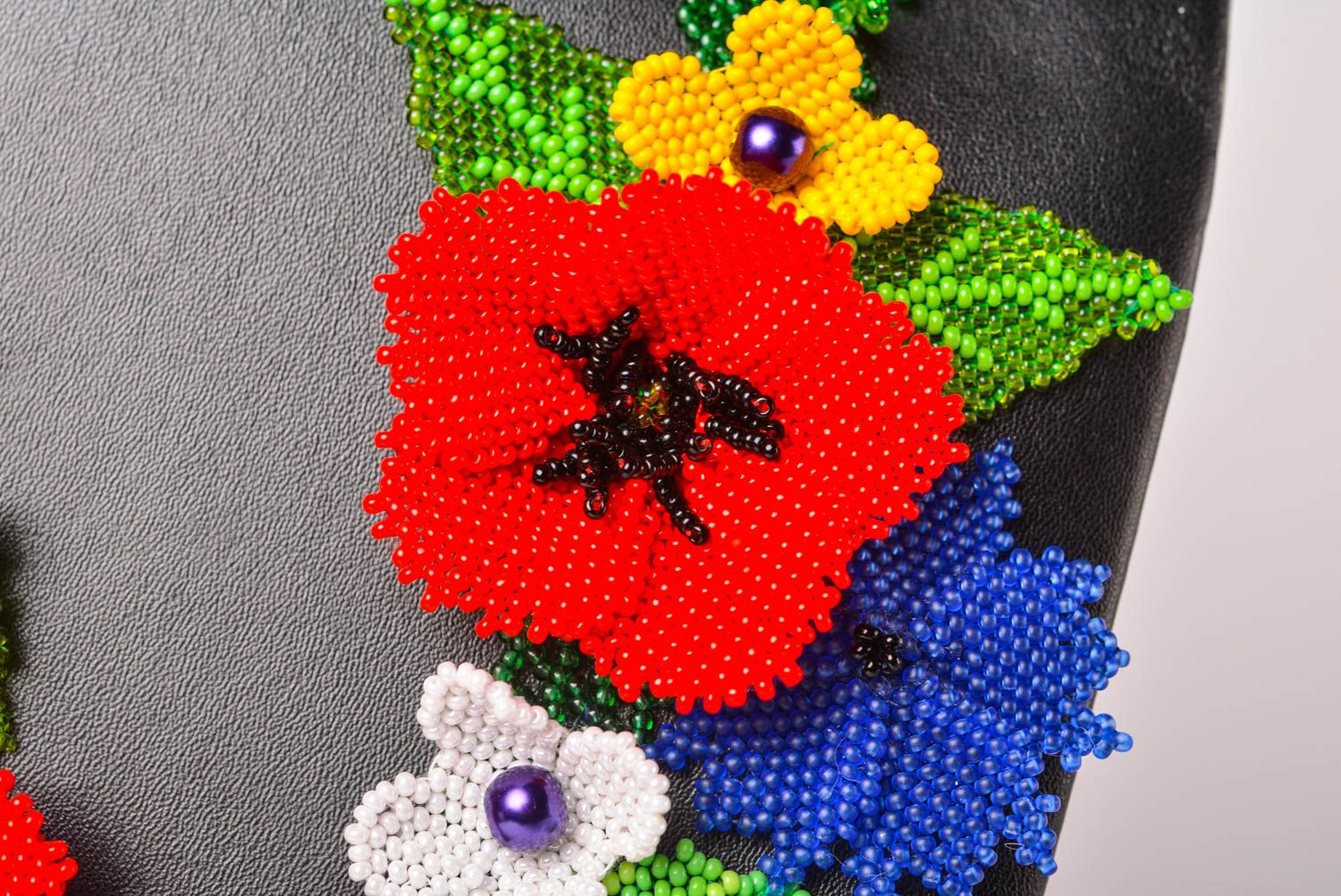 Colorful handmade beaded necklace beautiful jewellery fashion accessories photo 3