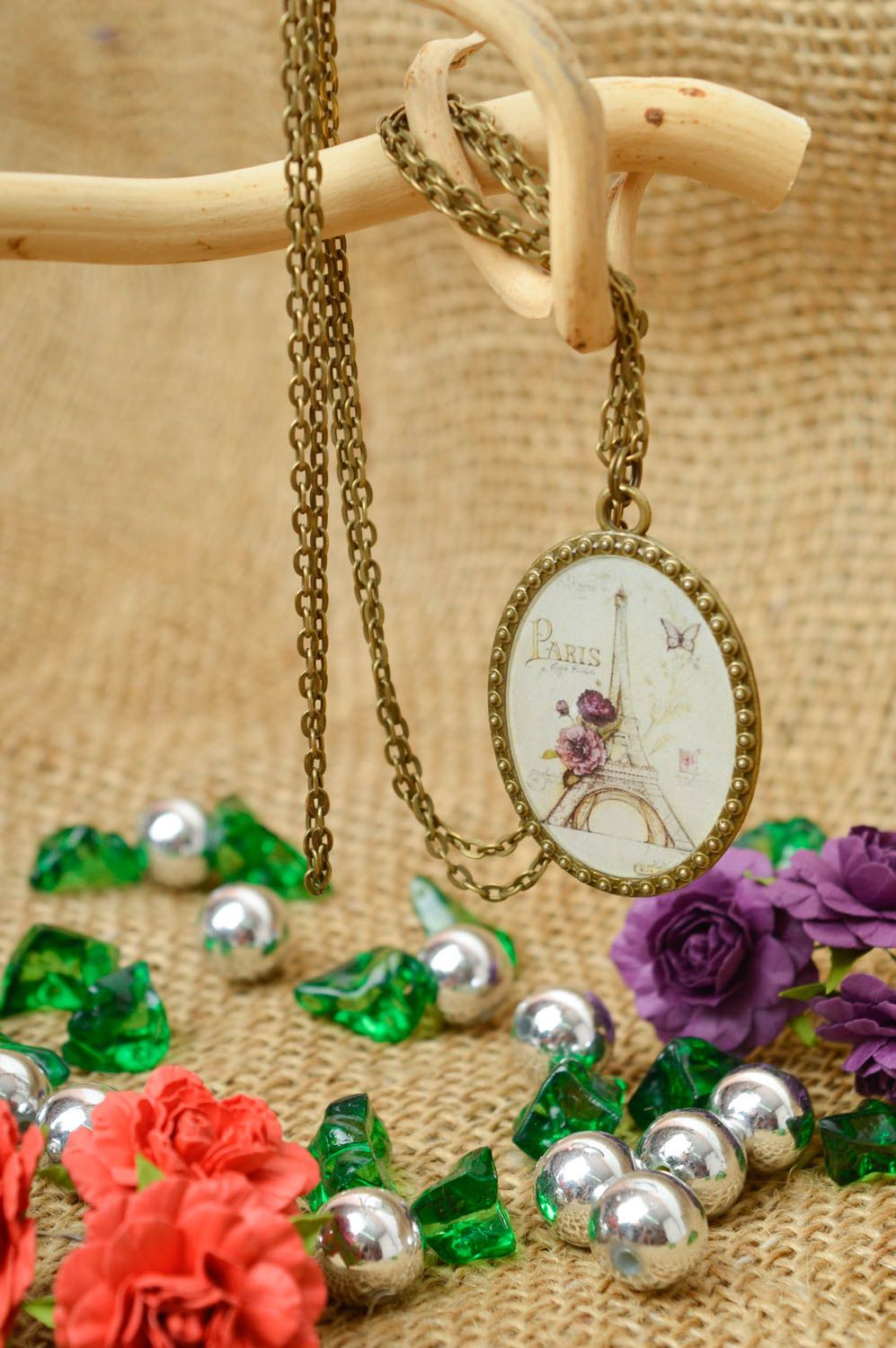 Handmade pendant necklace chain necklace designer jewelry fashion accessories photo 1