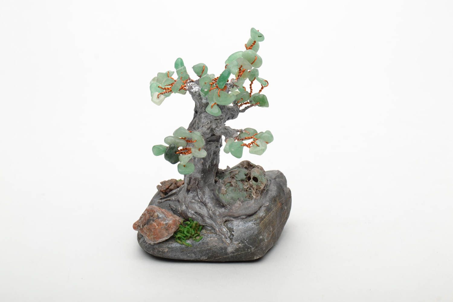 Decorative bonsai tree with greenstone photo 4