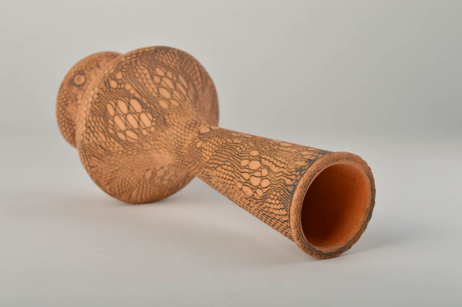 Handgemachte Keramik Designer Vase Haus Dekor Geschenk für Frauen schön braun foto 3