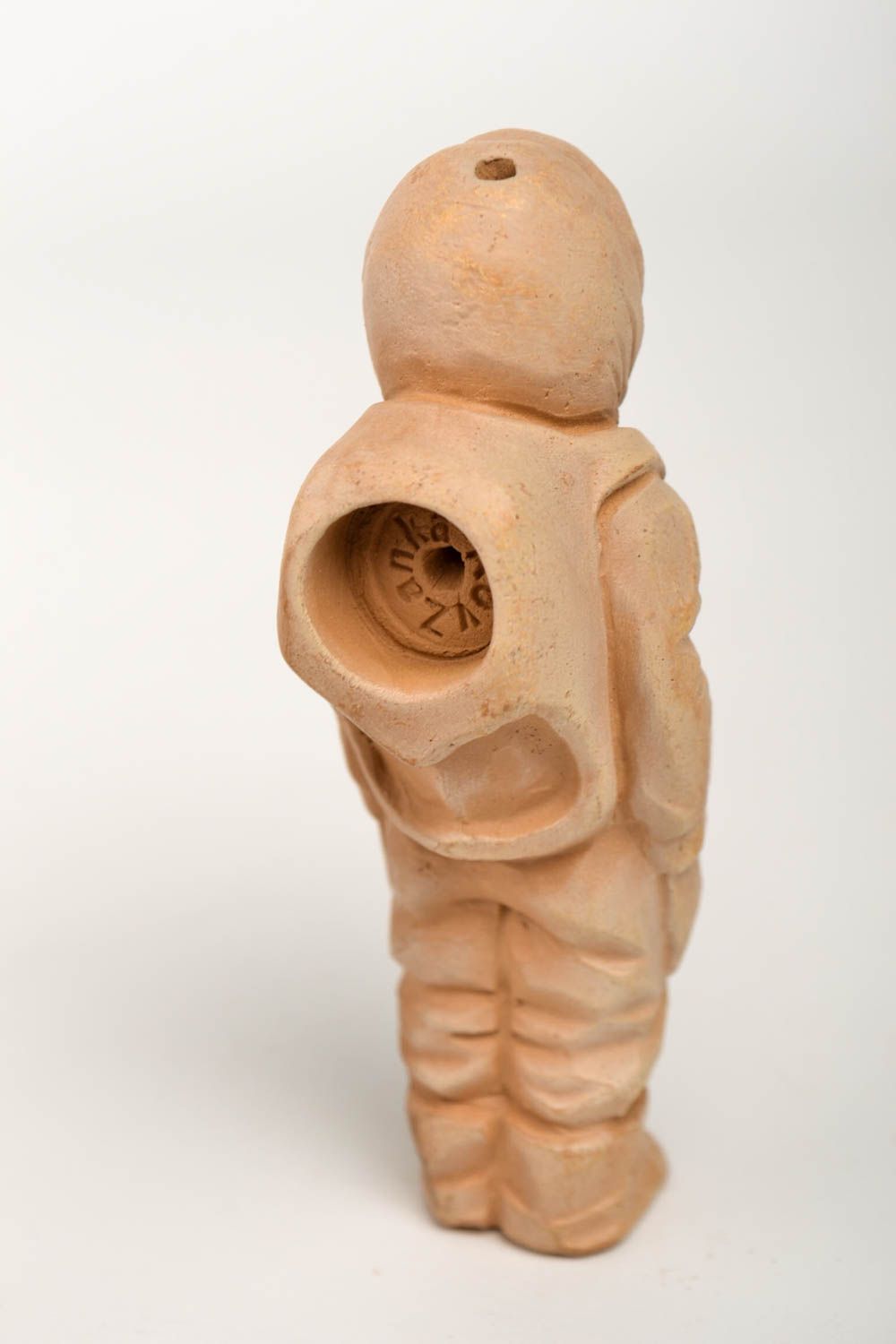 Smoking clay accessory handmade smoking pipe unusual pipe designer gift for men photo 5