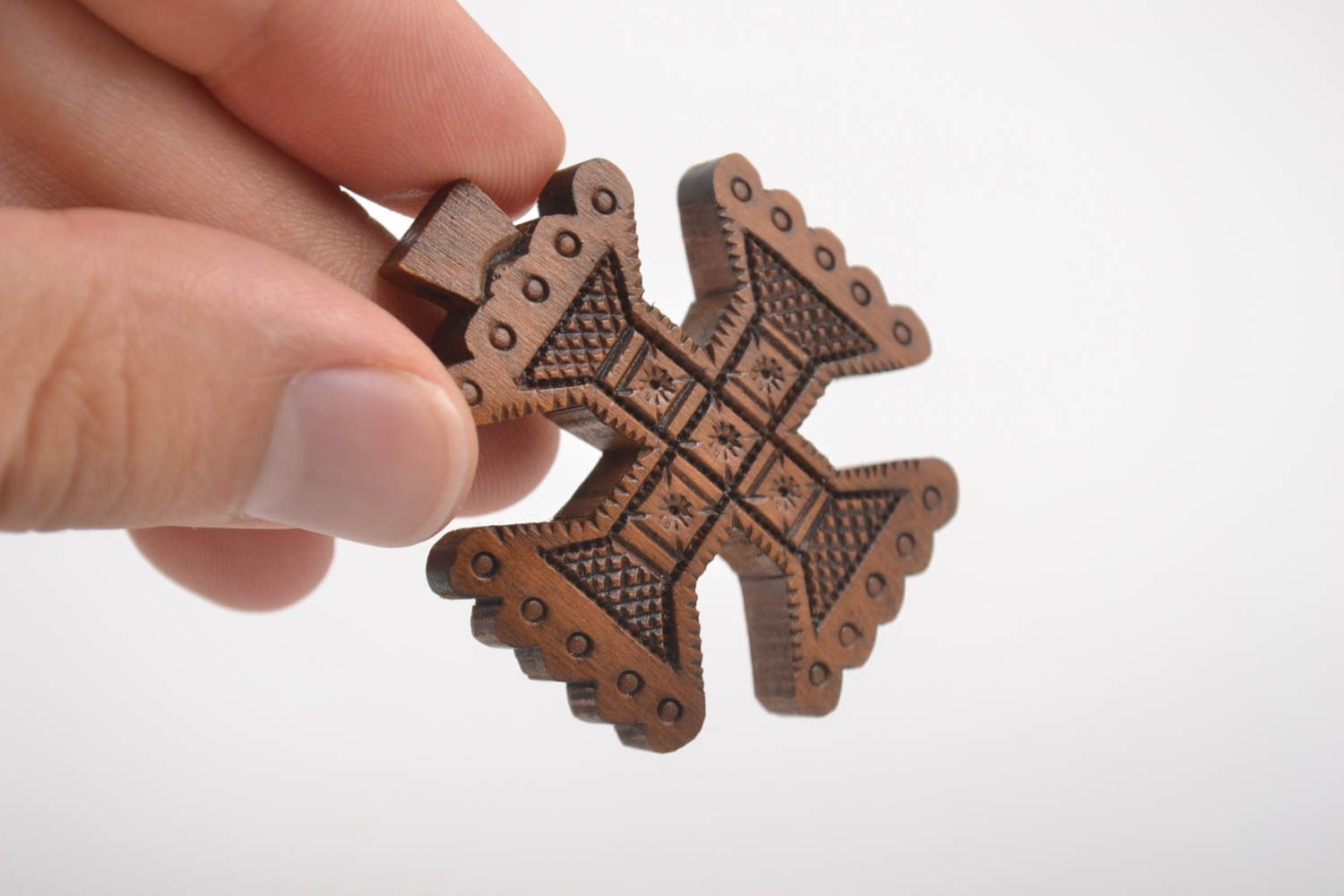 Schmuck Amulett handmade Holzkreuz Anhänger Anhänger Kreuz originelle Geschenke foto 5