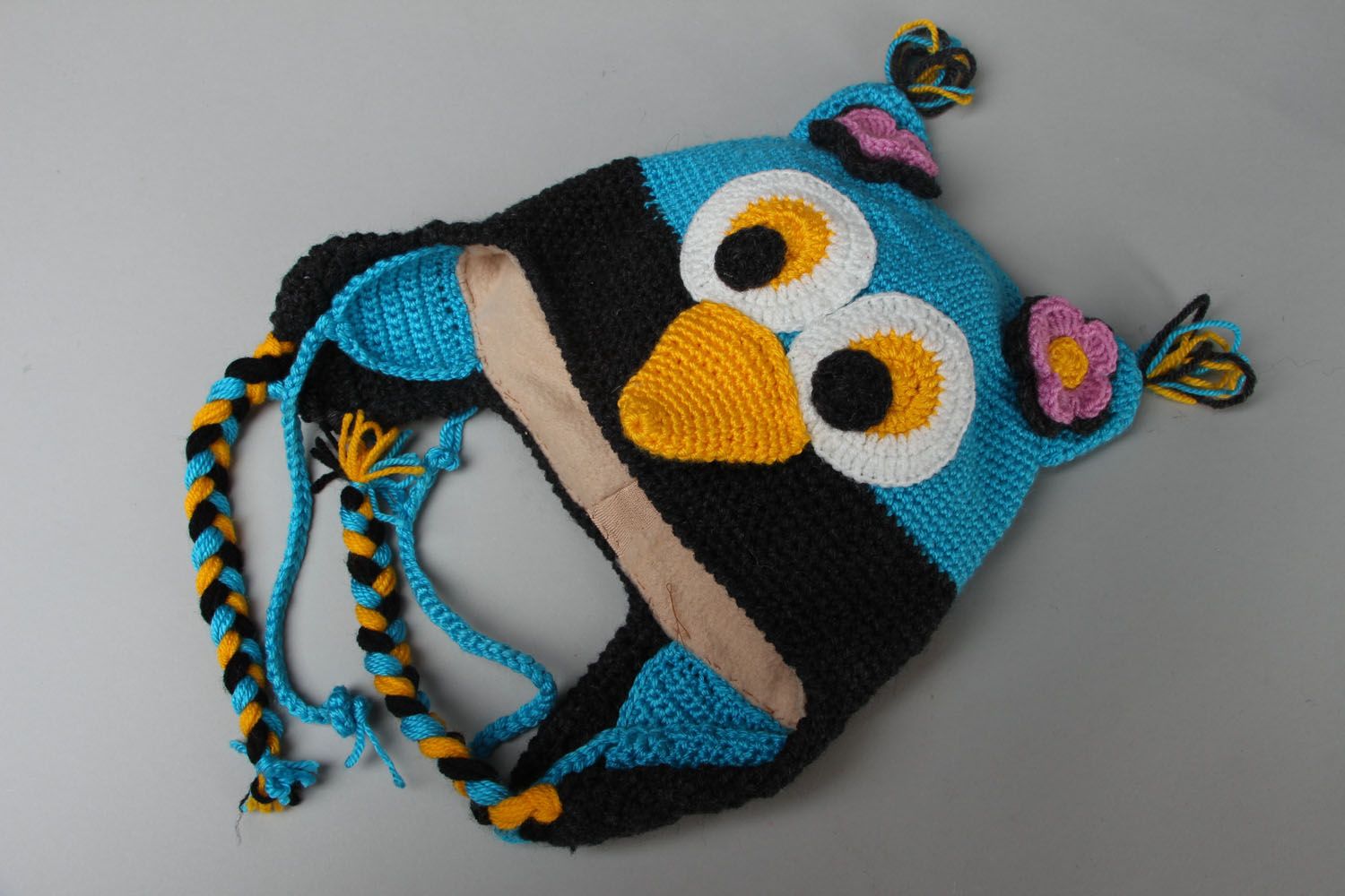 Homemade crochet hat Owl photo 1