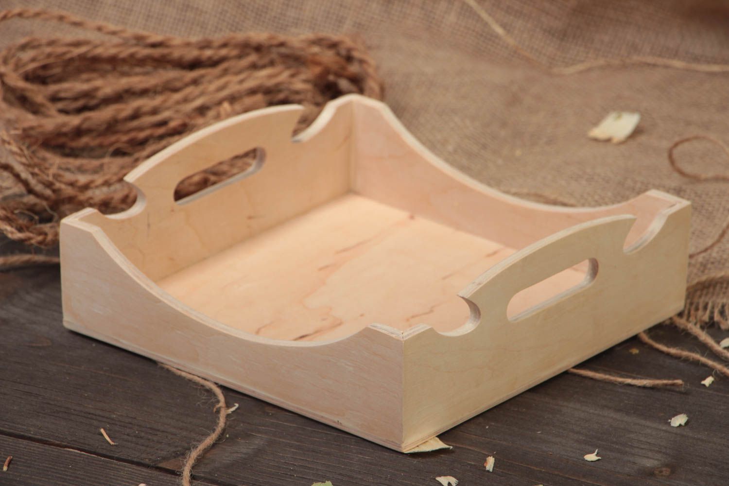 Handmade Holz Serviettenhalter Rohling originell Sperrholz zum Bemalen  foto 1