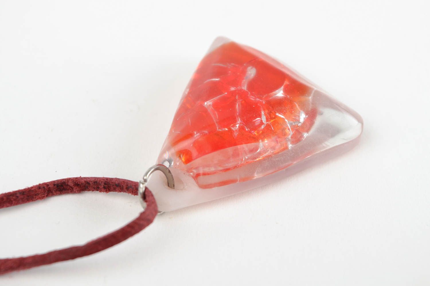 Handmade pendant unusual jewelry glass accessory unusual gift glass pendant photo 3