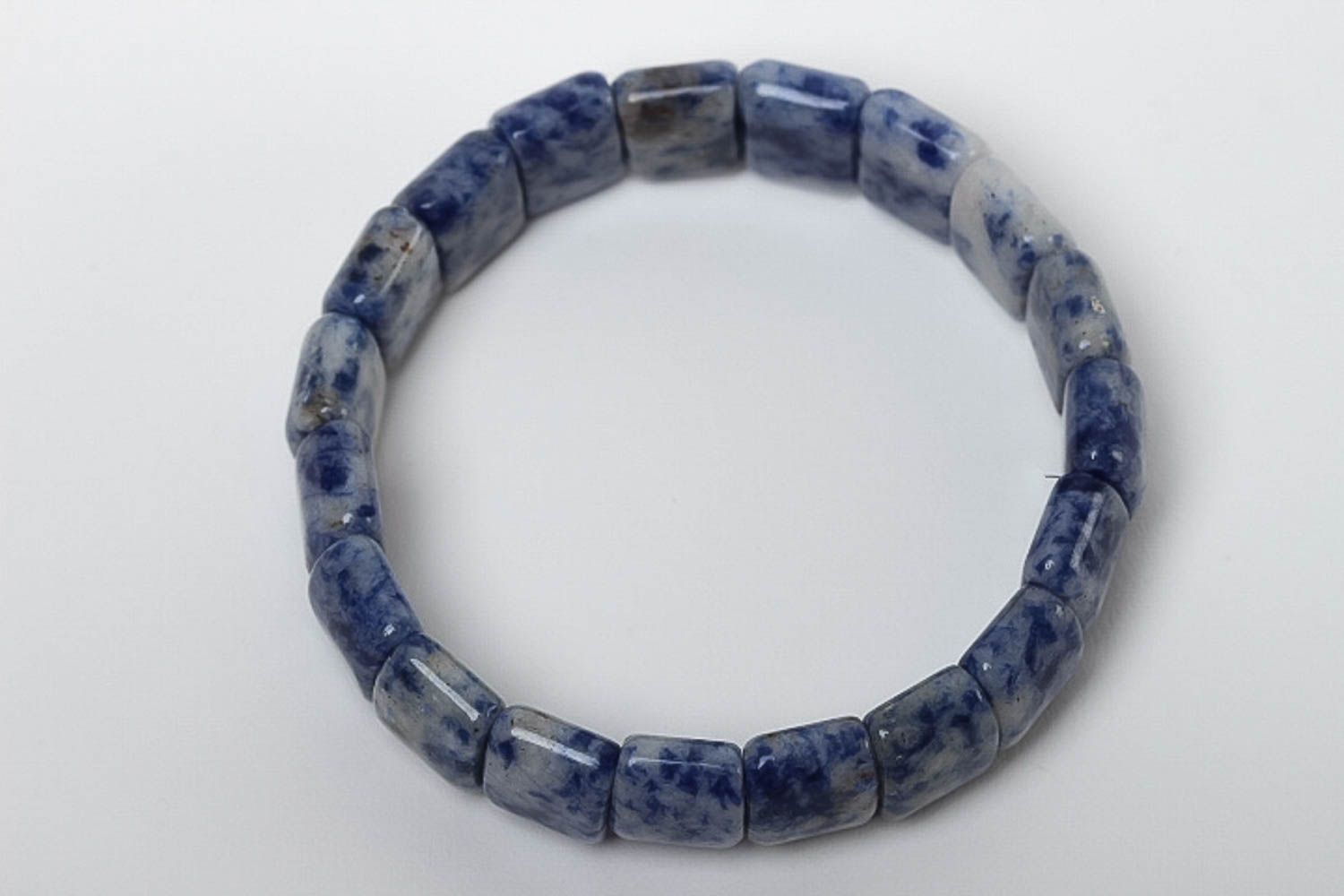 Bracelet en lapis-lazuli Bijou fait main bleu original élégant Cadeau femme photo 2