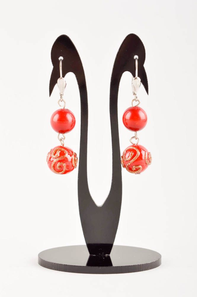 Handmade earrings with charms designer long earrings stylish female gift photo 2