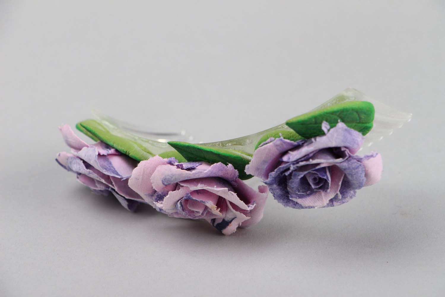 Comb-barrette with roses photo 3