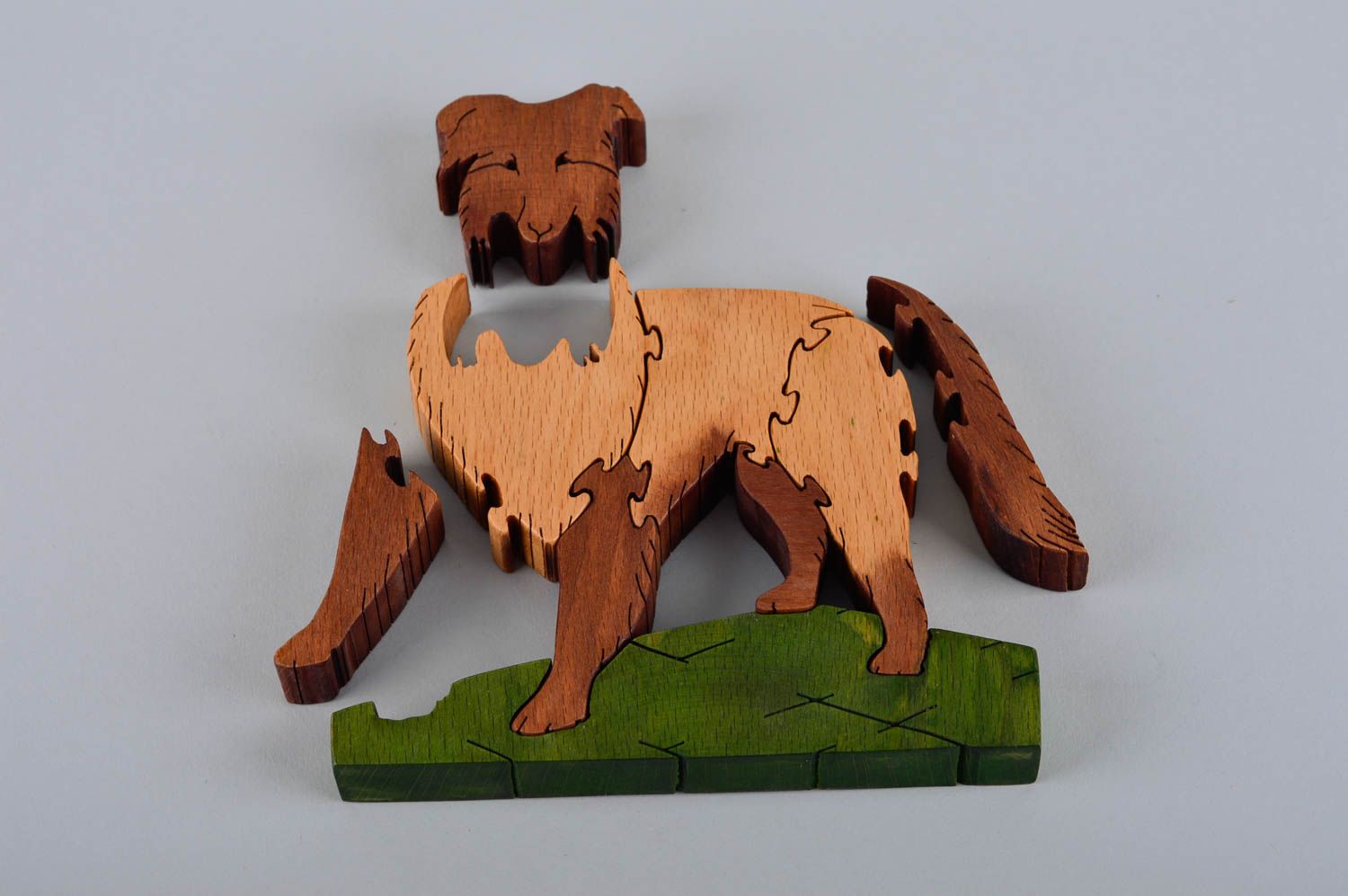 Rompecabezas de madera perro hecho a mano juguete infantil regalo original  foto 5