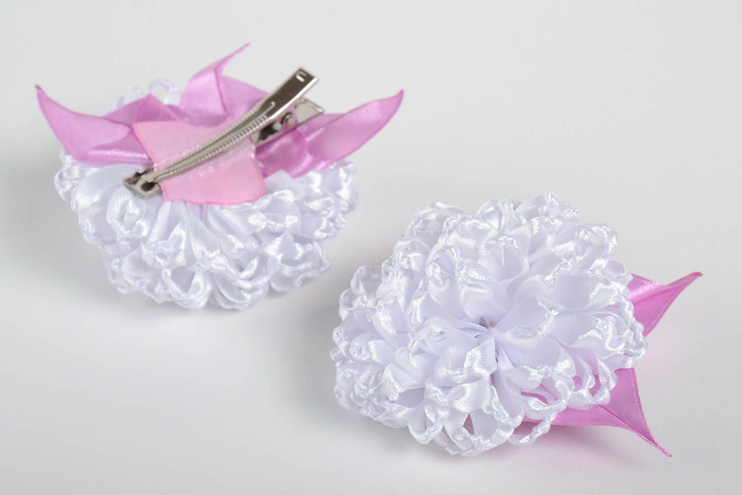 Haarspangen Set handgemachtes Geschenk Haarspangen für Mädchen mit Blumen foto 2